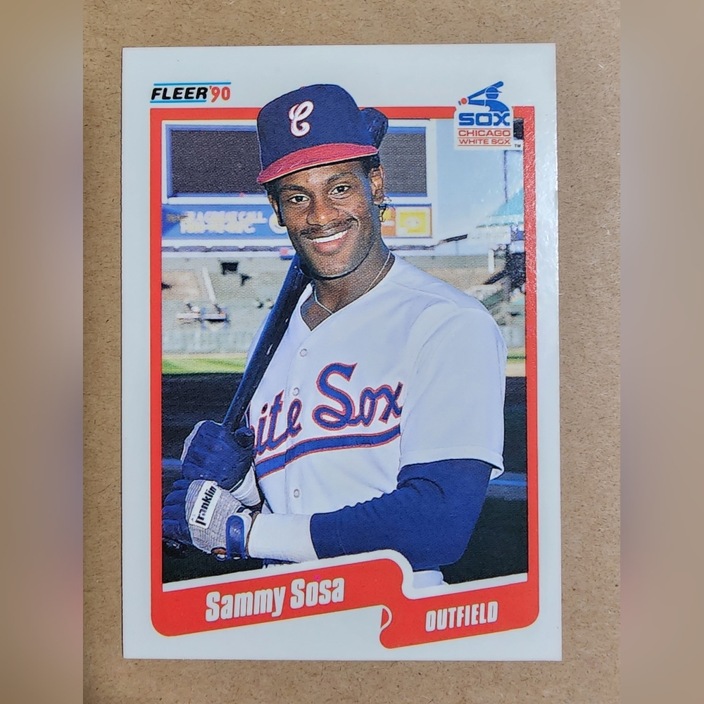 1990 Fleer Sammy Sosa Rookie Rc Card #548 White Sox Error Card Wrong DOB
